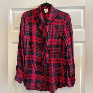 Cabi Limited Edition Lodge Ruffle Blouse